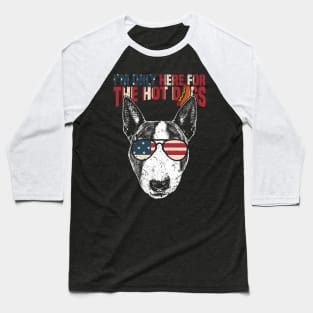 Bull Terrier Shirt Funny 4th of July Baseball T-Shirt